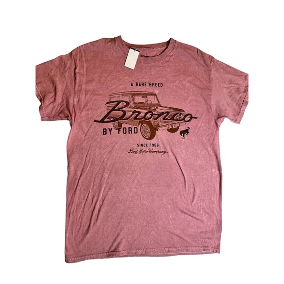 Ford Bronco Rare Breed Light Pink Faded Unisex Tshirt Size M - Picture 1 of 8